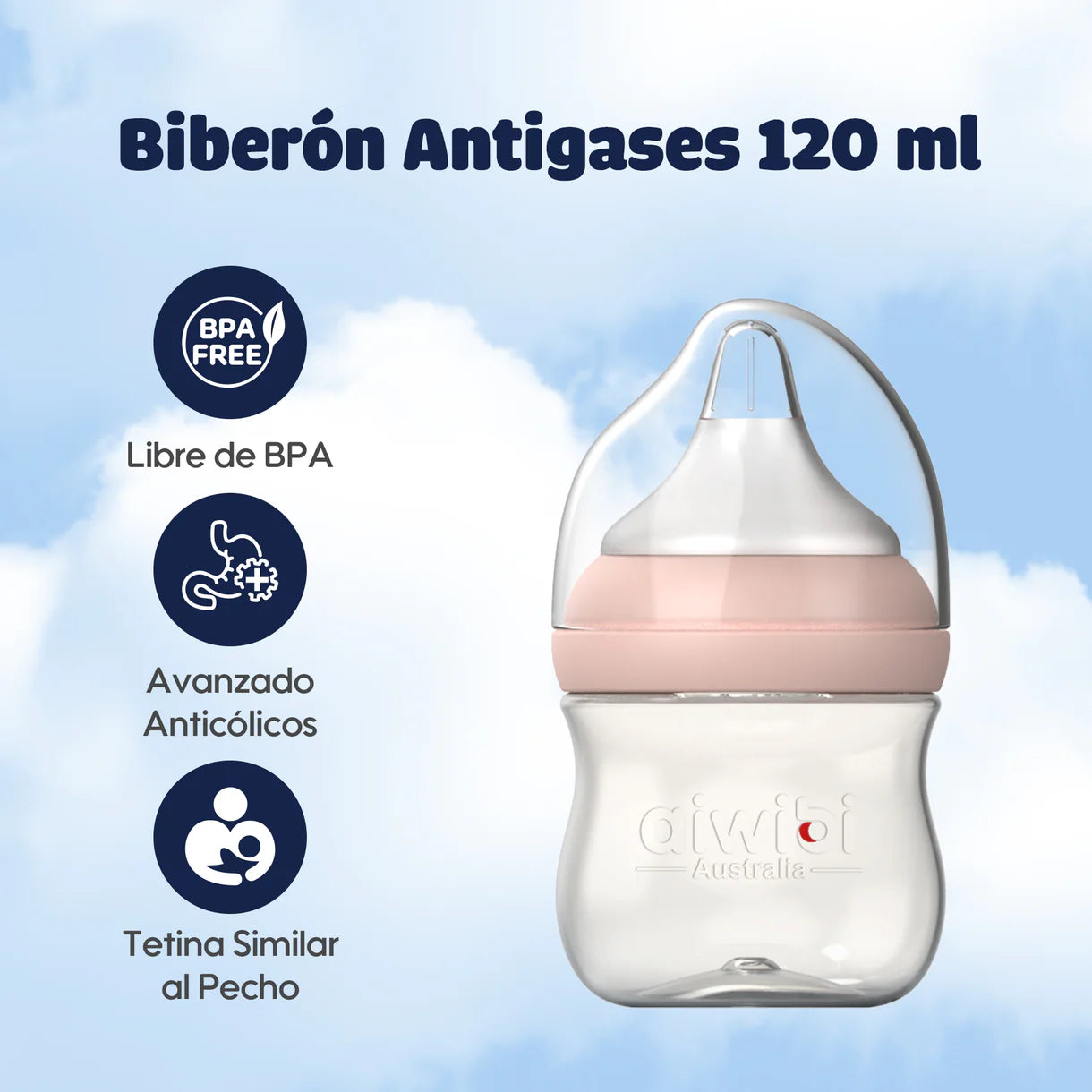 Mamadera antigases RN 120 ml