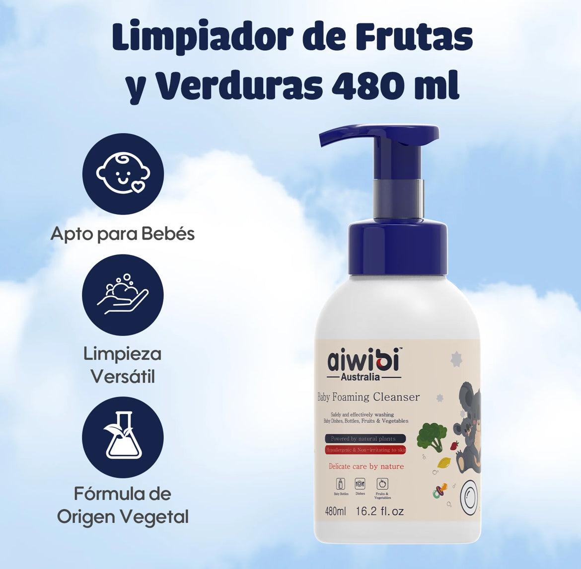 Limpiador de frutas y verduras y biberones