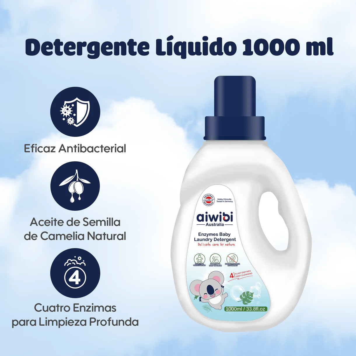 Detergente líquido para bebé